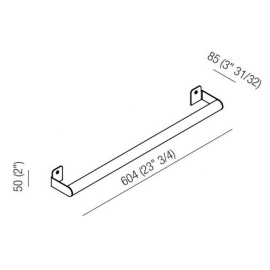 Полотенцедержатель подвесной Agape Mach 2 AMC20933 60,4 м схема 2 Полотенцедержатель подвесной Agape Mach 2 AMC20933 60,4 м схема 2
