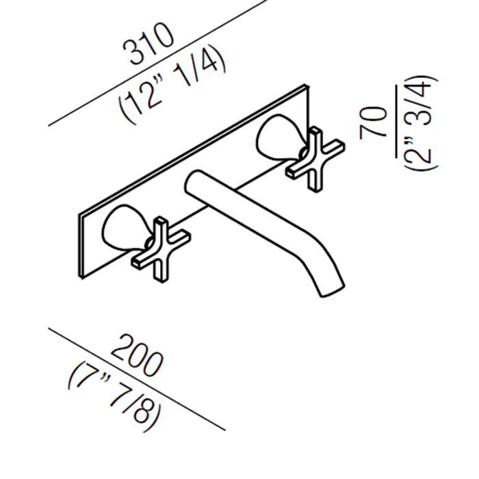Смеситель для раковины Agape Memory AMEM322 встраиваемый ФОТО