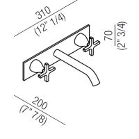 Смеситель для раковины Agape Memory AMEM322 встраиваемый схема 2