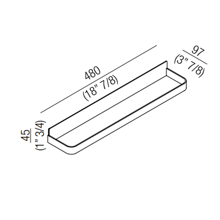 Полотенцедержатель подвесной Agape Memory AMEM858A 48 см ФОТО
