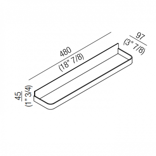 Полотенцедержатель подвесной Agape Memory AMEM858A 48 см схема 2