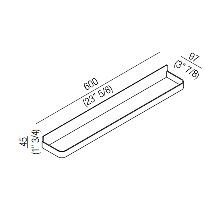 Полотенцедержатель подвесной Agape Memory AMEM859A 60 см ФОТО