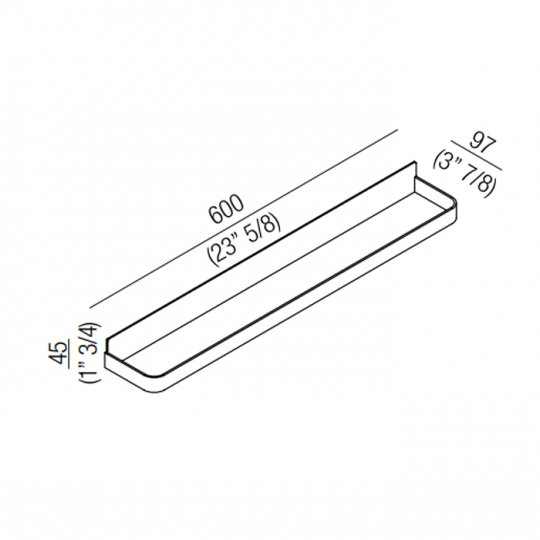 Полотенцедержатель подвесной Agape Memory AMEM859A 60 см схема 2