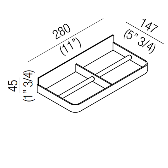 Держатель для туалетной бумаги подвесной Agape Memory AMEM861A 28x14,7x4,5 см ФОТО