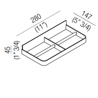 Держатель для туалетной бумаги подвесной Agape Memory AMEM861A 28x14,7x4,5 см схема 2