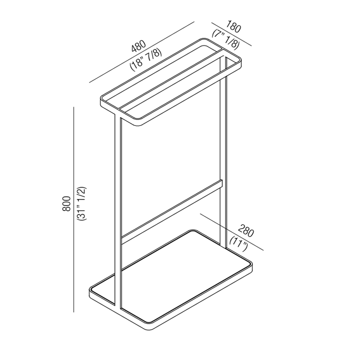 Полотенцедержатель напольный Agape Memory AMEM862BRNM 48x18x9 см ФОТО