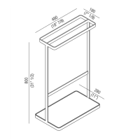 Полотенцедержатель напольный Agape Memory AMEM862BRNM 48x18x9 см схема 2