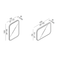 Прямоугольное зеркало Agape Memory AMEM863E 70x100 см схема 2