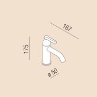 Смеситель для раковины Agape Memory mix AMIX411 на горизонтальную поверхность схема 2