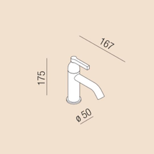 Смеситель для раковины Agape Memory mix AMIX411 на горизонтальную поверхность схема 2