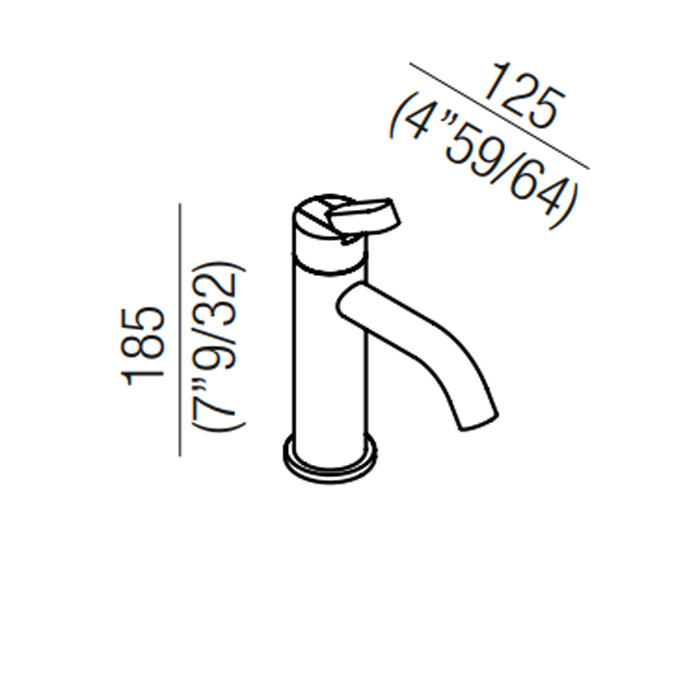 Смеситель для раковины Agape Square ARUB1083A на горизонтальную поверхность ФОТО