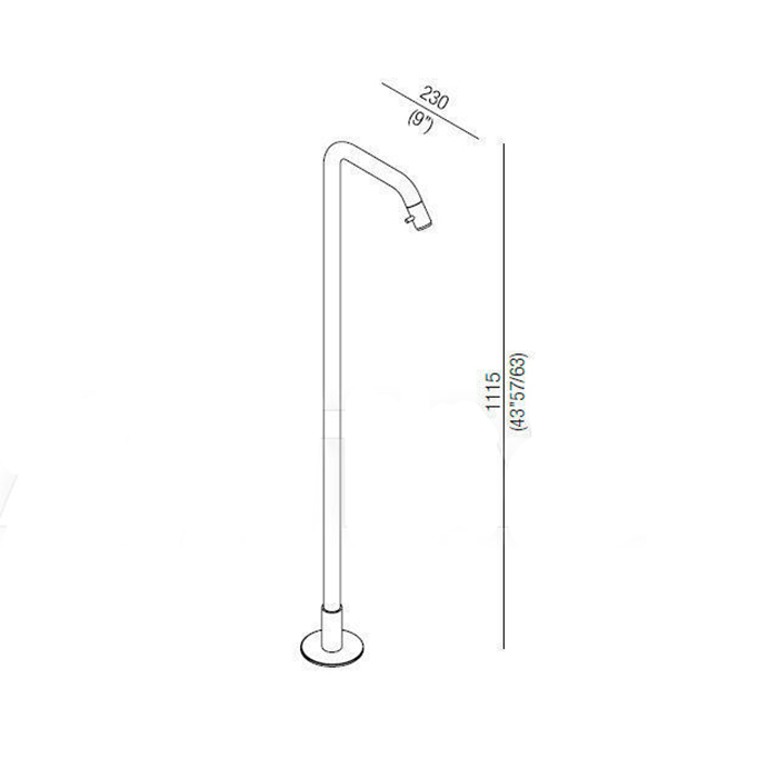 Смеситель для ванны Agape Memory ARUB1092S на горизонтальную поверхность ФОТО