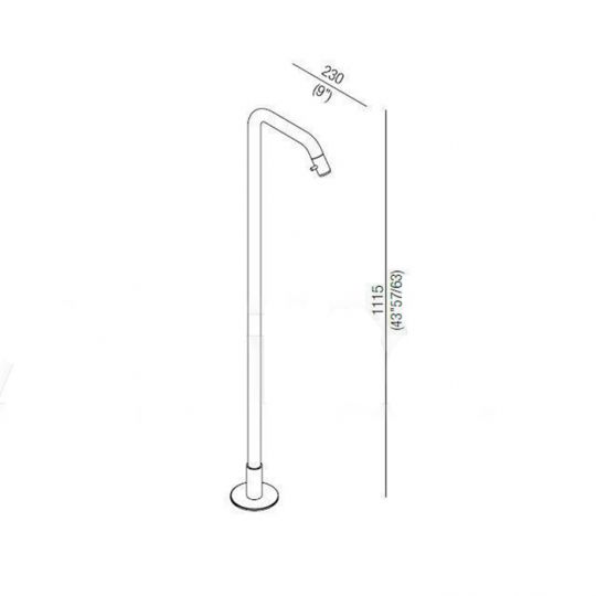 Смеситель для ванны Agape Memory ARUB1092S на горизонтальную поверхность схема 2