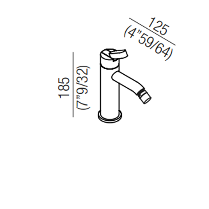 Смеситель для биде Agape Square ARUB1097A на горизонтальную поверхность ФОТО