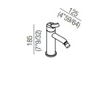 Смеситель для биде Agape Square ARUB1097A на горизонтальную поверхность схема 2