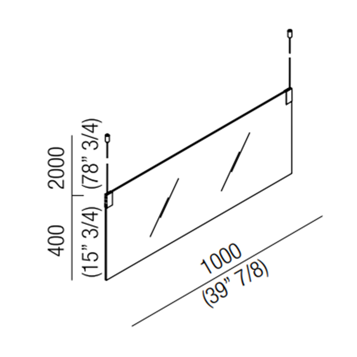 Прямоугольное зеркало Agape Insegna ASPE023 100x40 см ФОТО