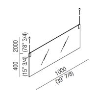 Прямоугольное зеркало Agape Insegna ASPE023 100x40 см схема 2