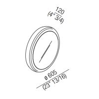 Круглое зеркало Agape Solid ASPE05991L 60,5x60,5 см схема 2