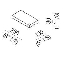 Полка для ванной настольная Agape Vieques AVIE0556I 13x25x3 см схема 2