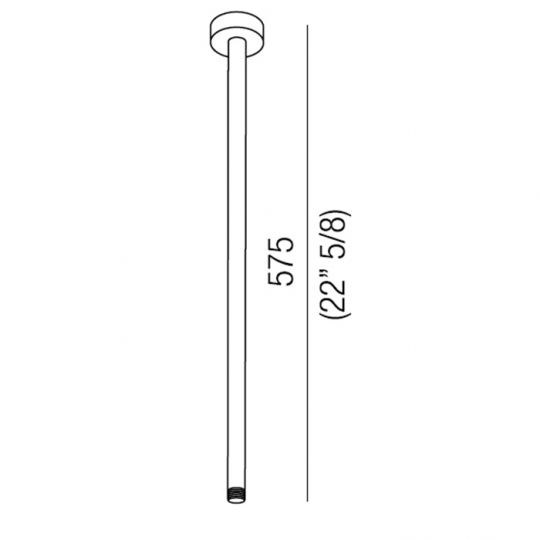 Потолочный излив Agape Al dente CRUB0925S для верхнего душа схема 2 Потолочный излив Agape Al dente CRUB0925S для верхнего душа схема 2