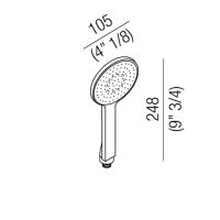Ручной душ Agape Al dente CRUB1102R без шланга схема 2