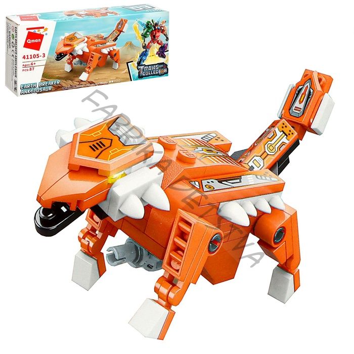 Конструктор Динобот «Вождь Тиранозавр», 87 деталей