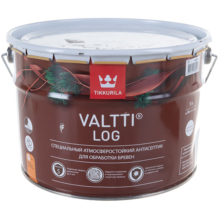 Tikkurila Valtti Log антисептик специальный для бревен атмосферостойкий тик 9л