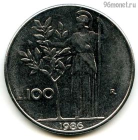 Италия 100 лир 1986