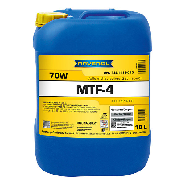 Ravenol MTF-4 70W, 10л