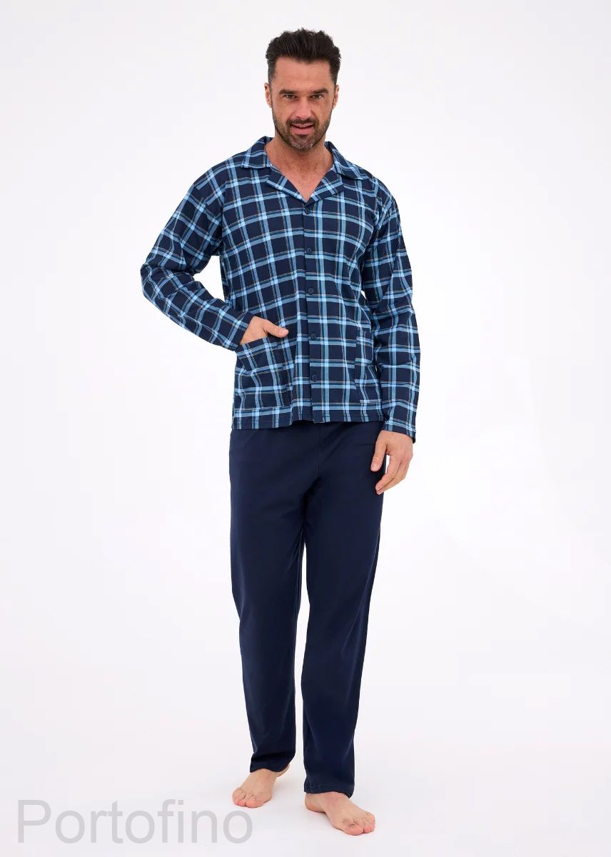 114-81 пижама мужские длинный рукав Cornette