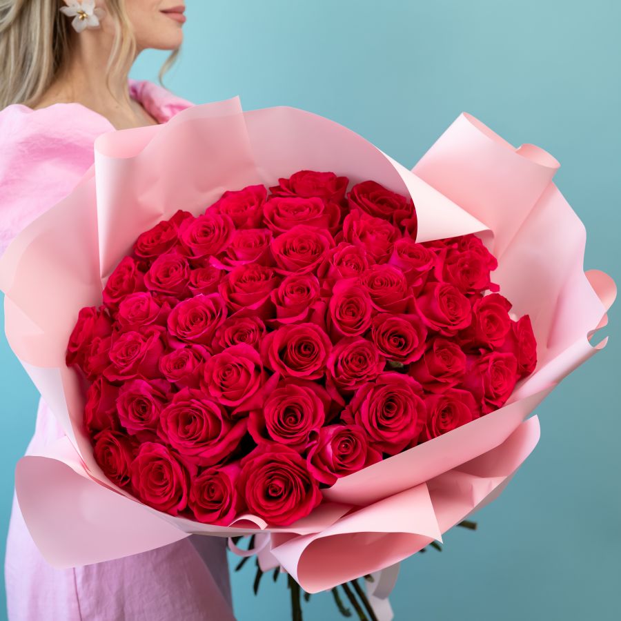 51 розовая роза