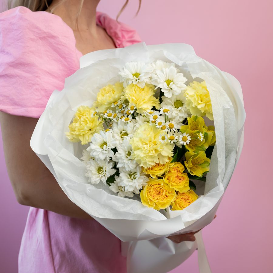 Сборный букет лимонный