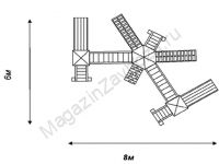 Деревянный Игровой спортивный комплекс №18