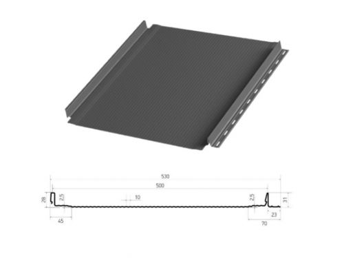 Фальцевая панель Aquaclick Бриз, Rooftop Бархат Matt