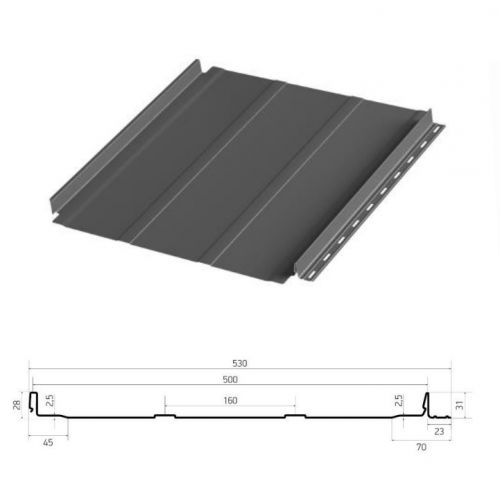 Фальцевая панель Aquaclick Силуэт-2, PE