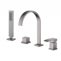 Смеситель ABBER Wasserfall AF8613SP на борт ванны, сатин схема 1