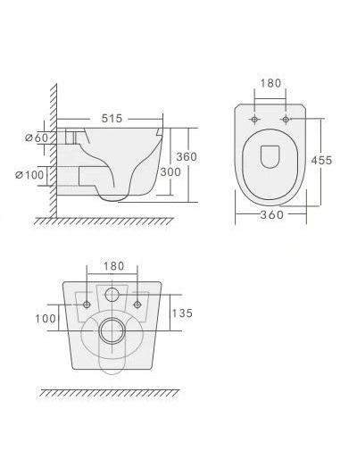 Подвесной унитаз Boheme Flow 969 со смывом торнадо ФОТО