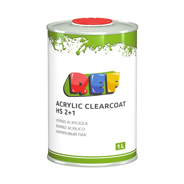 REF Acrylic Clearcoat HS 2:1 Лак акриловый, цвет прозрачный, с отвердителем, объем 1л. + 0,5л.