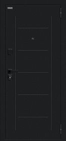Входная Дверь Bravo Борн/SBlack Букле черное/Riviera Ice 860x2050, 960x2050мм / Браво