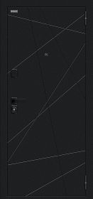 Входная Дверь Bravo  Граффити-5/SBlack Букле черное/Look Art 860x2050, 960x2050мм / Браво