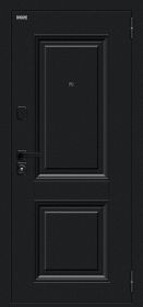 Входная Дверь Bravo Некст МФ/SBlack Букле черное/White Silk 860x2050мм Левое Открывание / Браво.