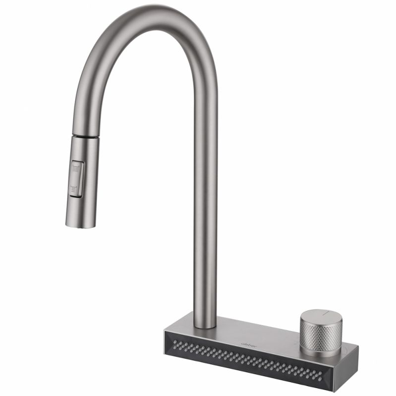 Смеситель ABBER Wasser Kreis AF8114SP для кухни с выдвижной лейкой, сатин