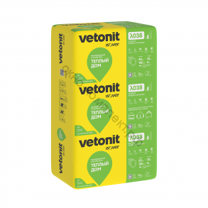 Теплоизоляция "VETONIT" Теплый Дом Плита 100*610*1170 (7матов 5м2/0.5м3) Артикул КТ710