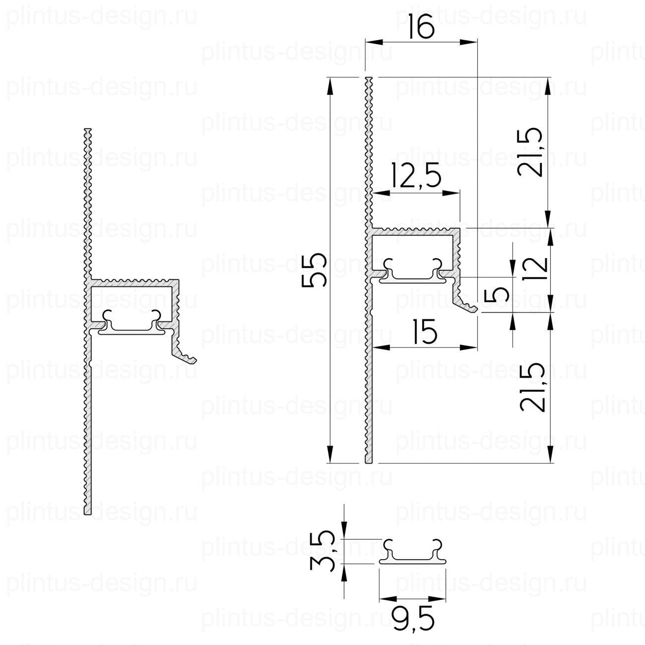 Ликорн С-22.2.3 теневой профиль чёрный