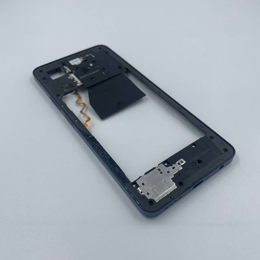 Infinix HOT 40 рамка оригинал с разбора черная с отпечатком пальца(потёртости)