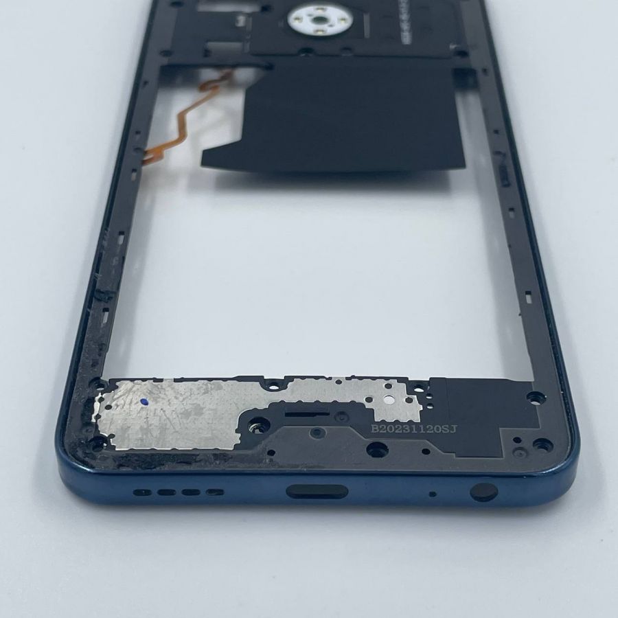 Infinix HOT 40i рамка черная оригинал с разбора с отпечатком пальца(потёртости)