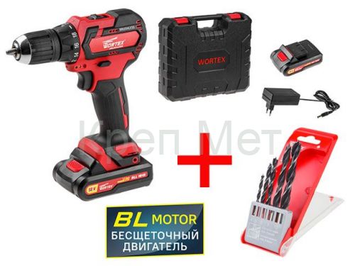 Аккум. дрель-шуруповерт WORTEX BD 1815 DLi в чем. + АКЦИЯ!