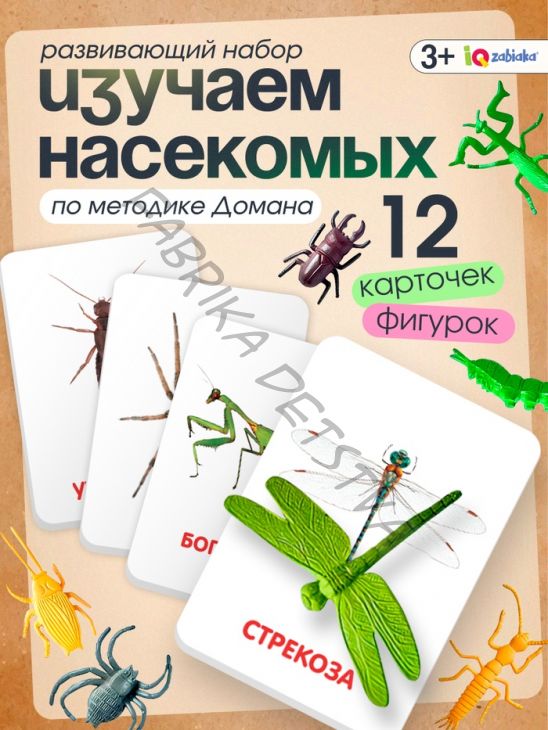 Развивающий набор с карточками «Мир насекомых», по методике Домана