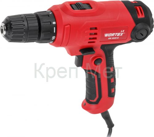 Дрель-шуруповерт WORTEX LX DR 1025 D в кор. 400 Вт, 30 Нм, 2 скор., БЗП 0.8-10 мм, 4 м шнур