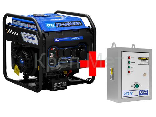 Электростанция (инверт. бенз.) ECO PE-10000ESI АКЦИЯ + Блок автоматики ECO